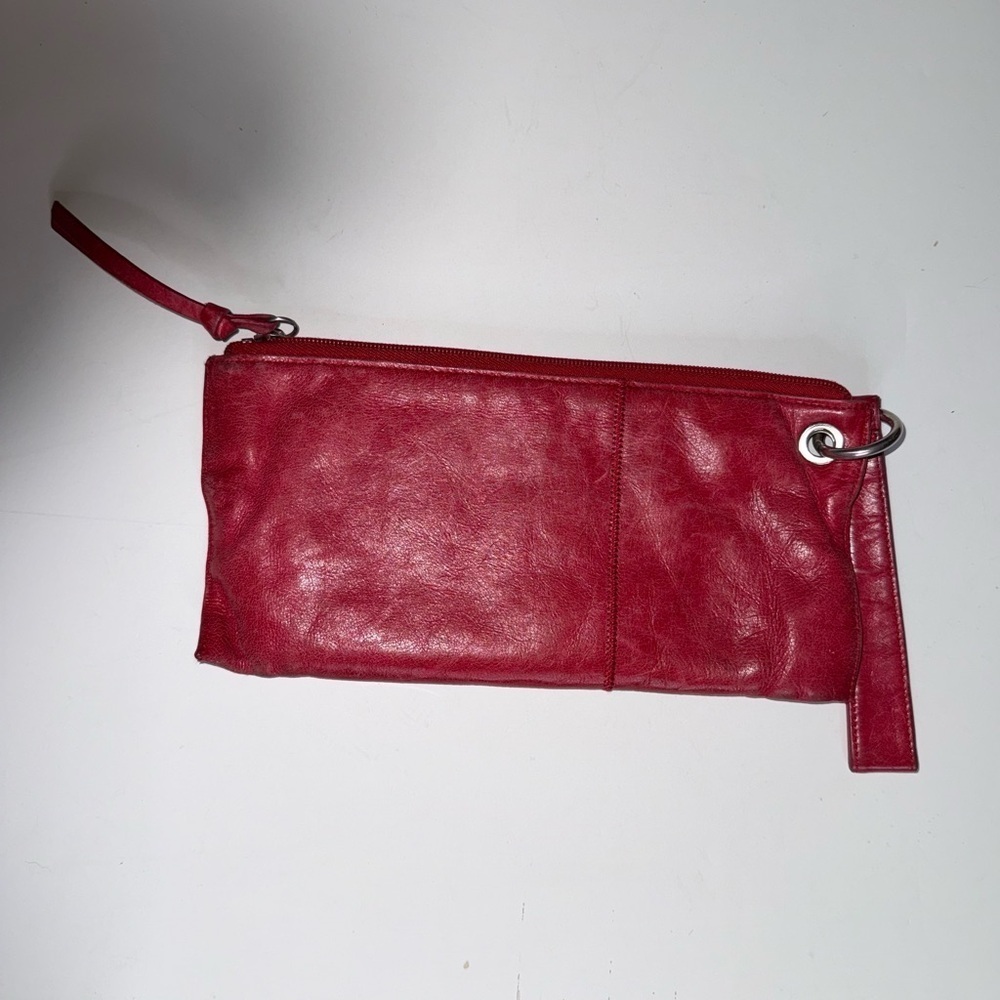 Hobo Elegant Red Leather Clutch